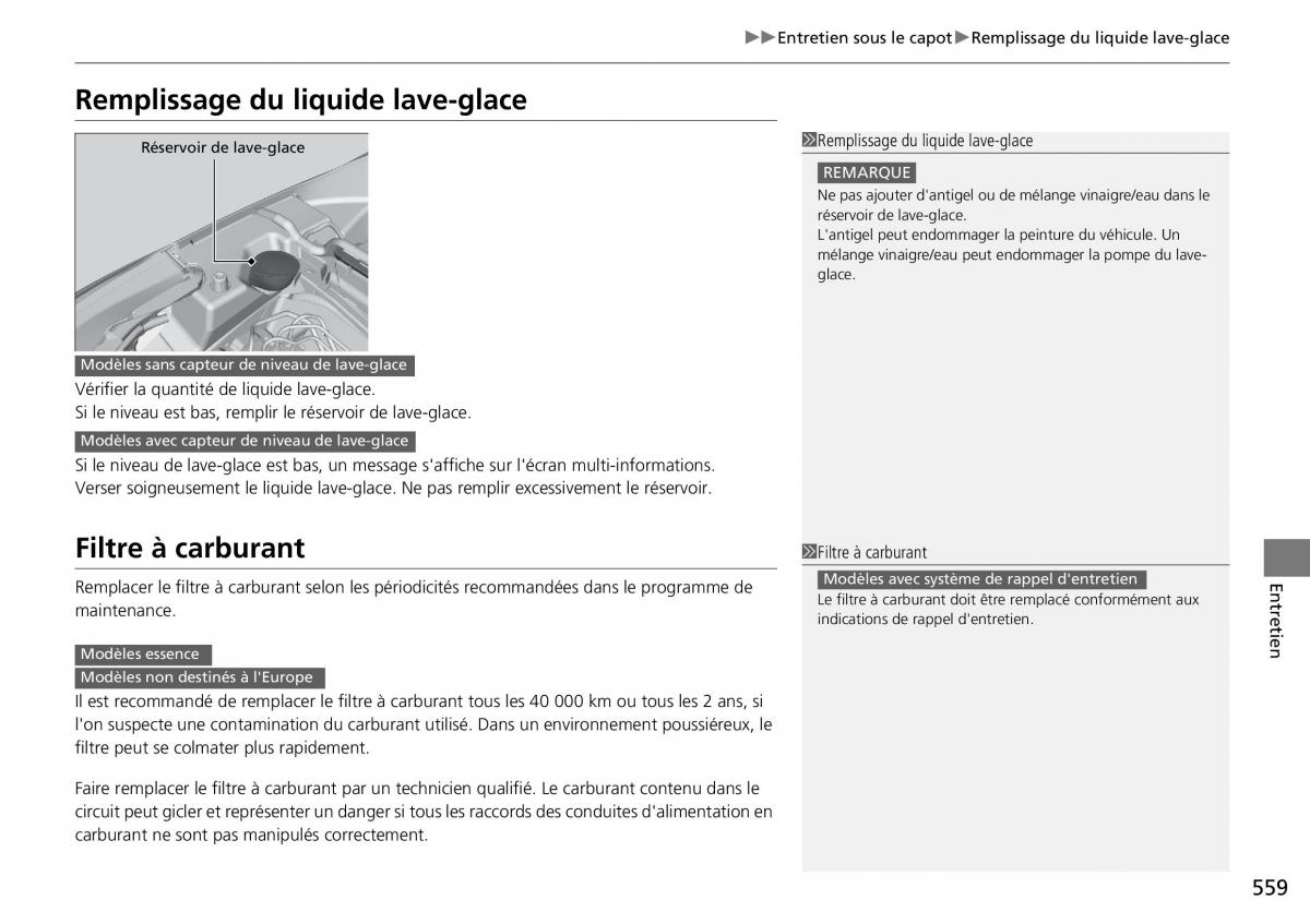 Honda CR V IV 4 manuel du proprietaire / page 560