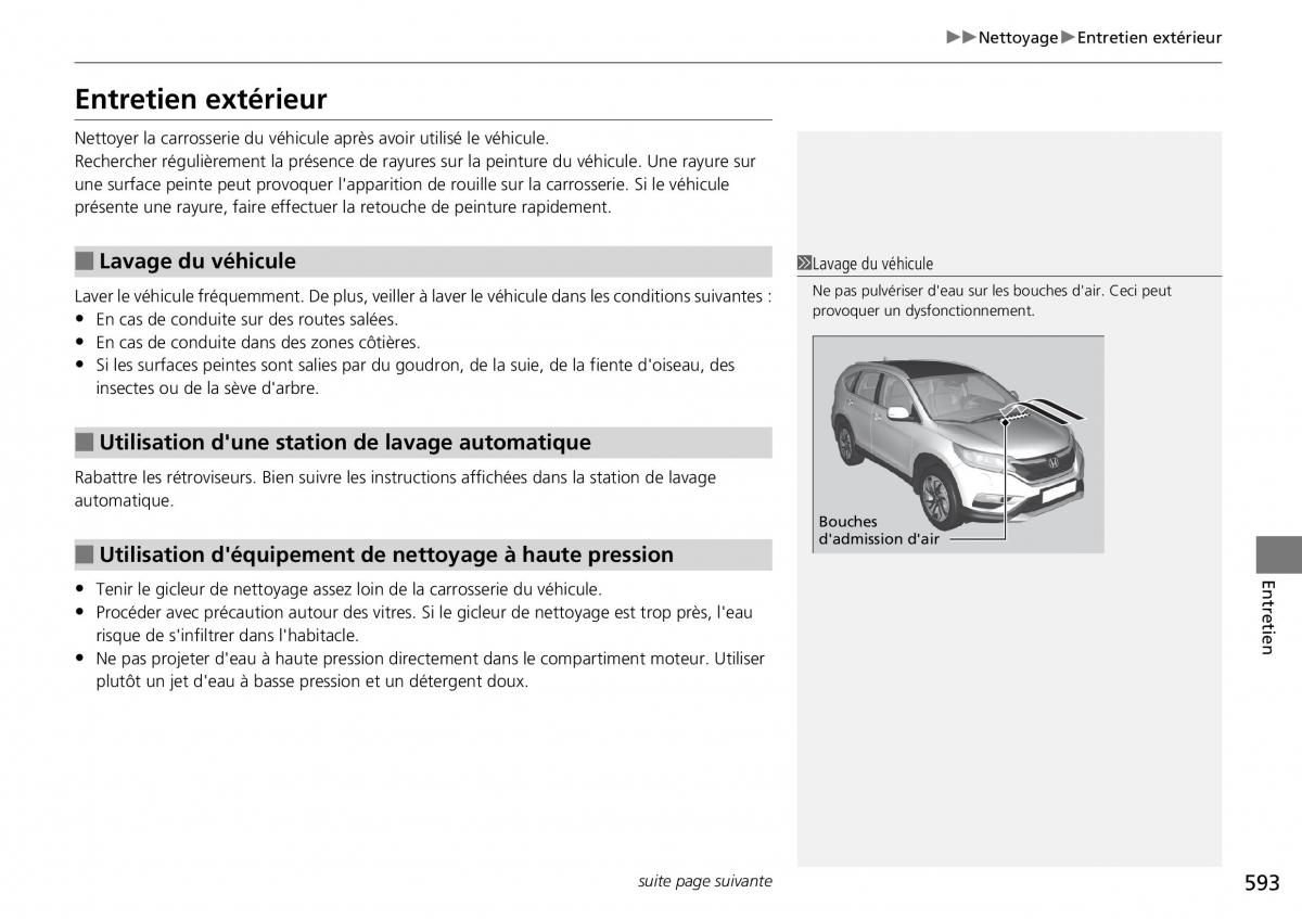 Honda CR V IV 4 manuel du proprietaire / page 594