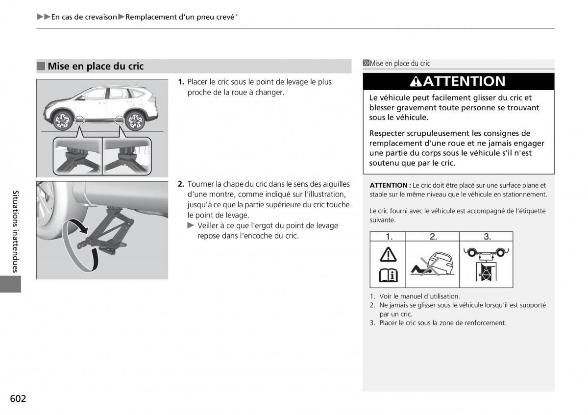 Honda CR V IV 4 manuel du proprietaire / page 603