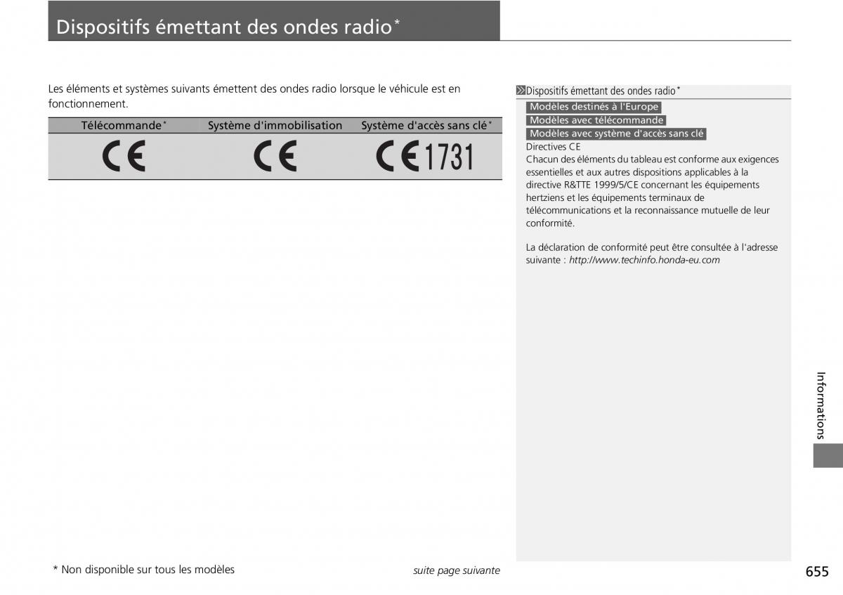 Honda CR V IV 4 manuel du proprietaire / page 656