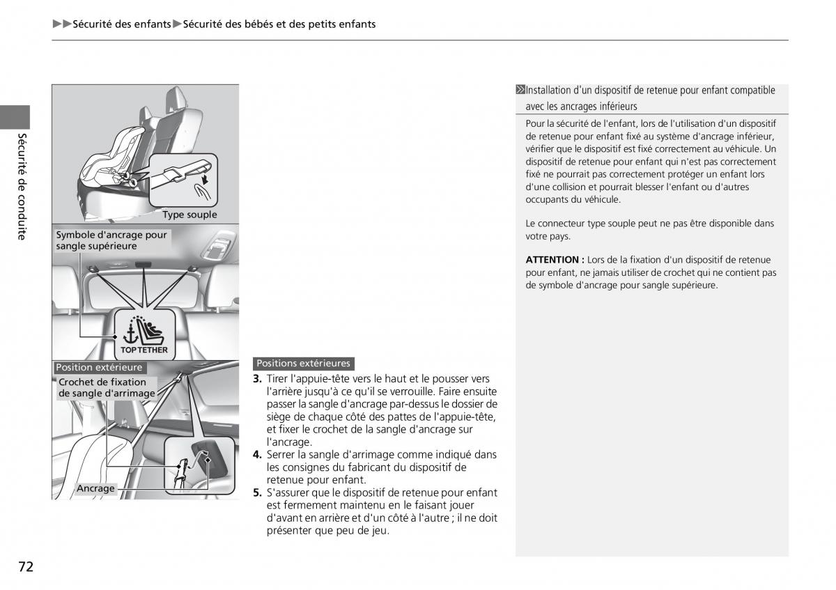 Honda CR V IV 4 manuel du proprietaire / page 73