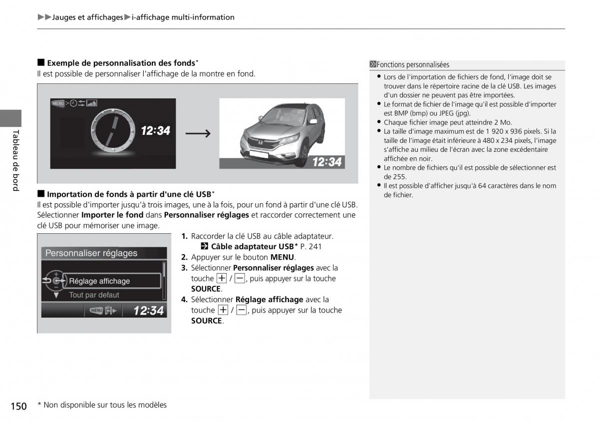 Honda CR V IV 4 manuel du proprietaire / page 151