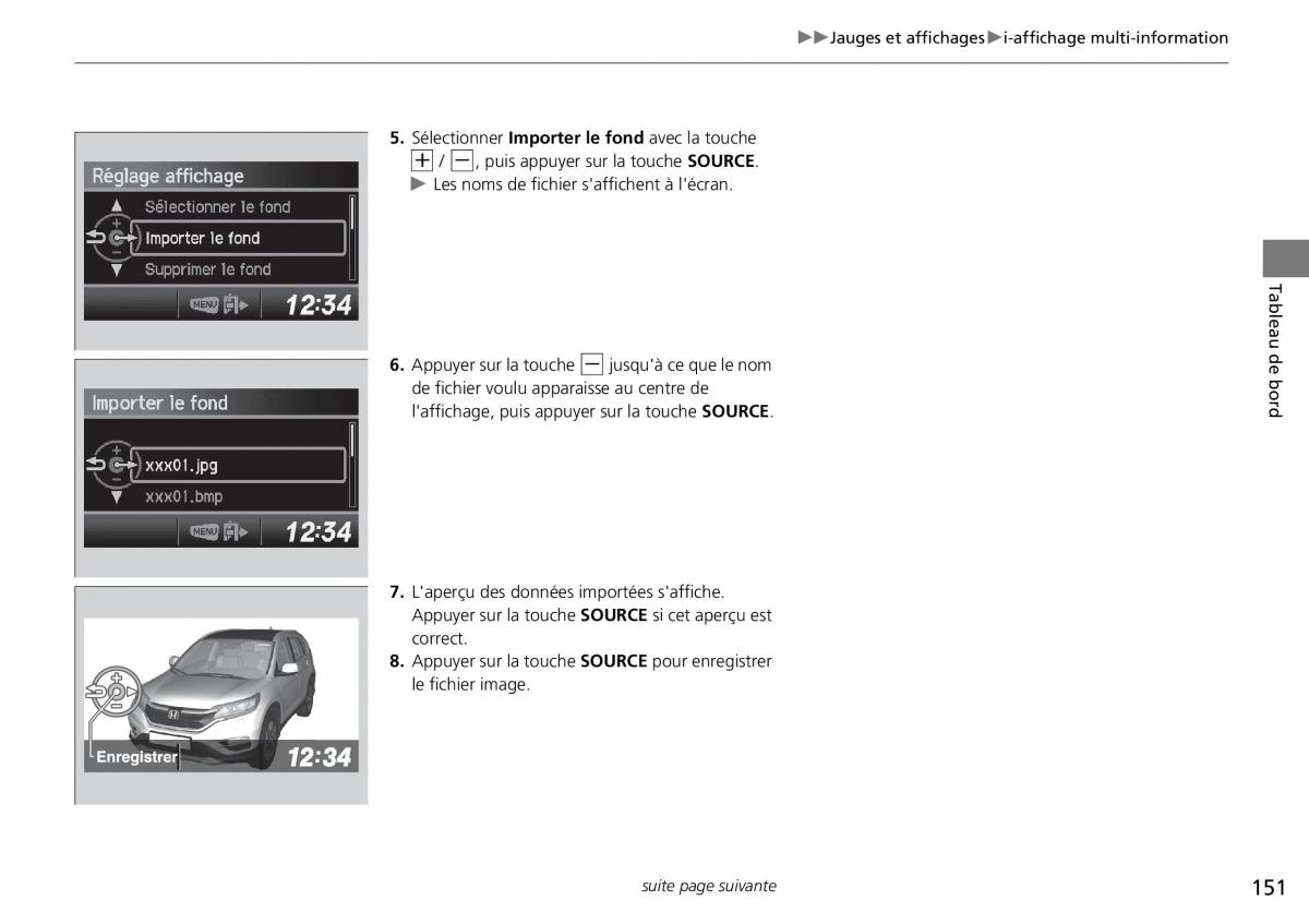 Honda CR V IV 4 manuel du proprietaire / page 152