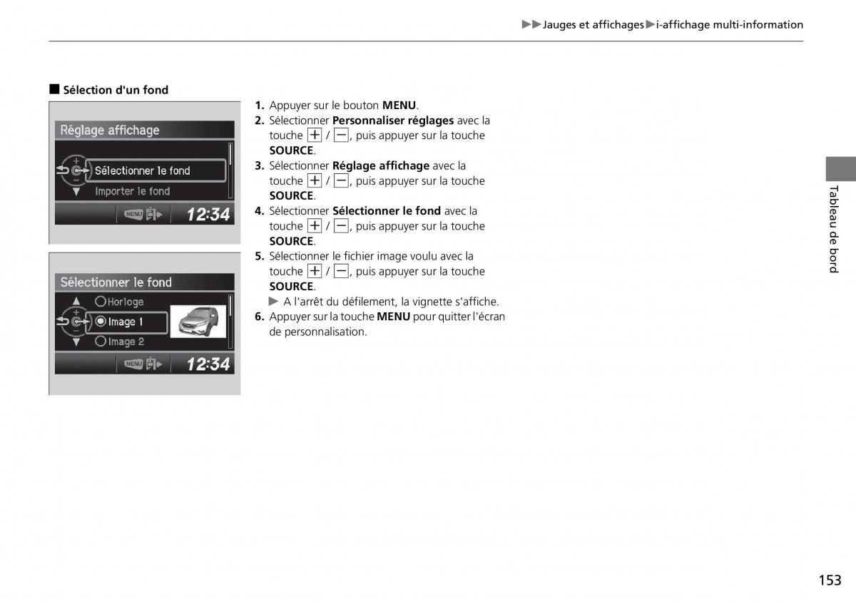 Honda CR V IV 4 manuel du proprietaire / page 154