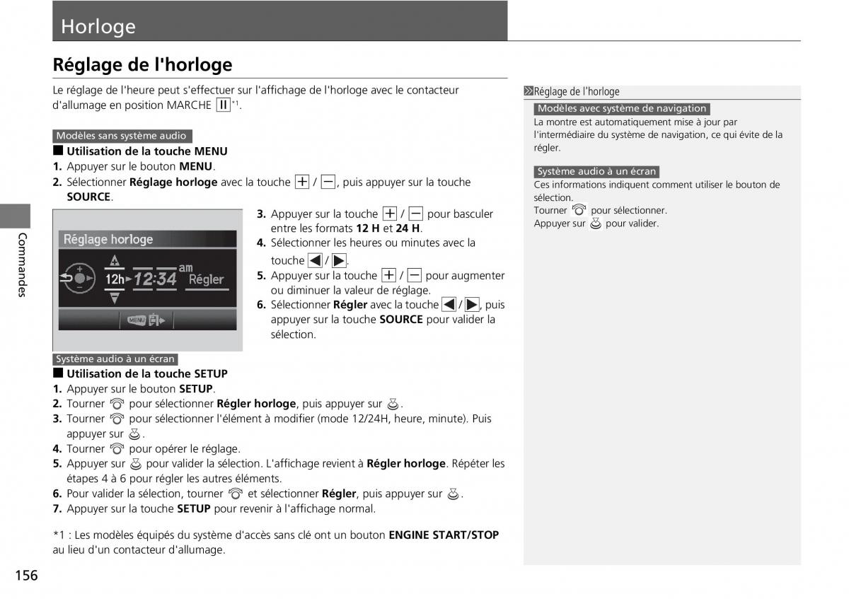 Honda CR V IV 4 manuel du proprietaire / page 157