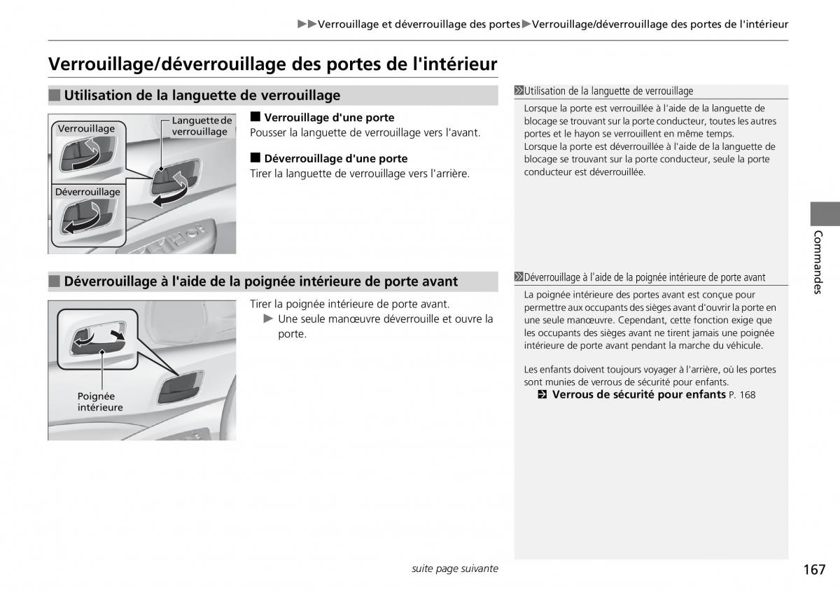 Honda CR V IV 4 manuel du proprietaire / page 168