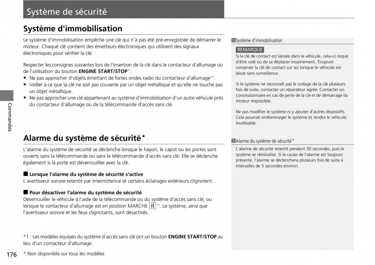 Honda CR V IV 4 manuel du proprietaire / page 177