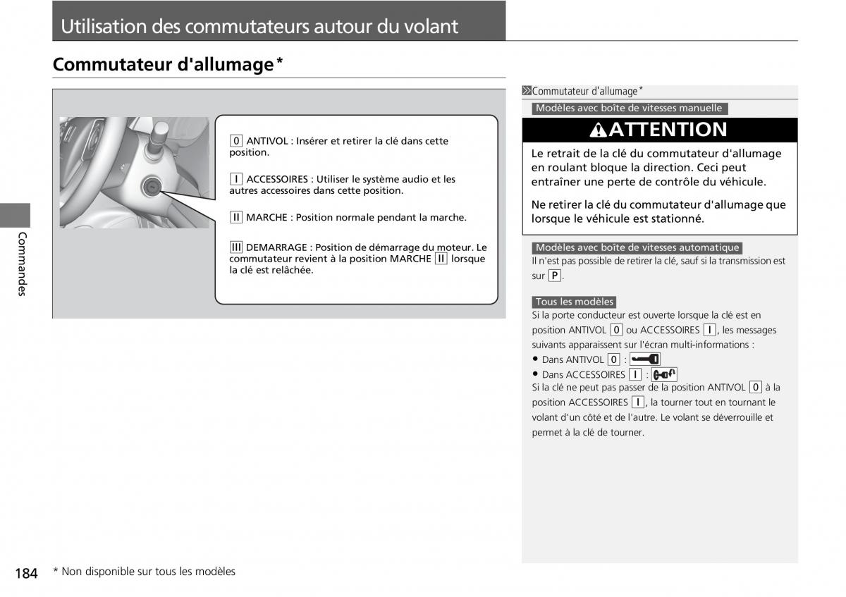 Honda CR V IV 4 manuel du proprietaire / page 185