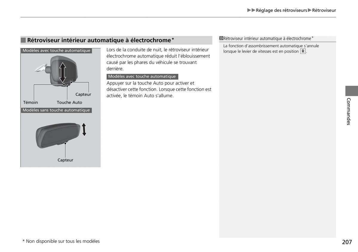 Honda CR V IV 4 manuel du proprietaire / page 208