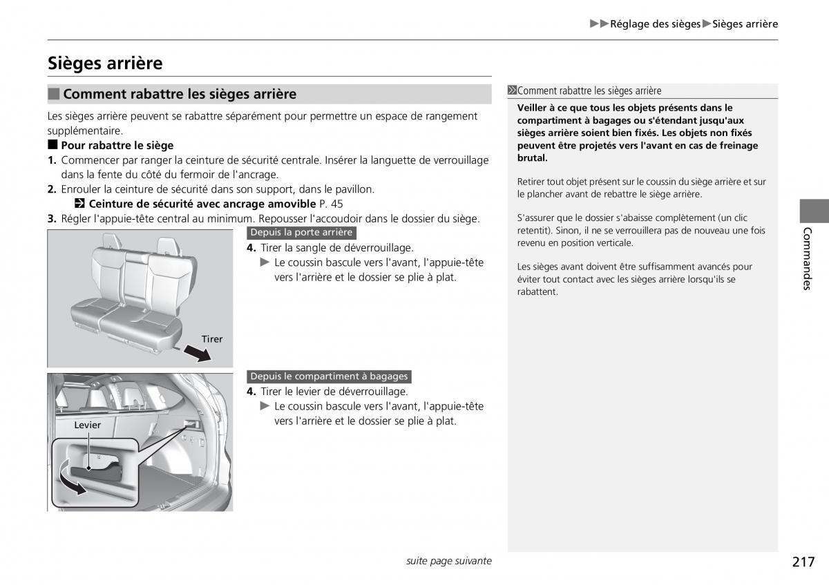 Honda CR V IV 4 manuel du proprietaire / page 218