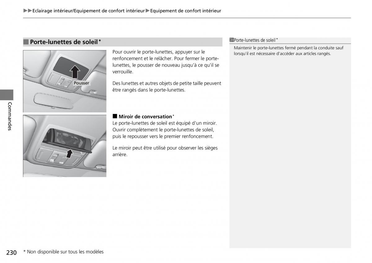 Honda CR V IV 4 manuel du proprietaire / page 231