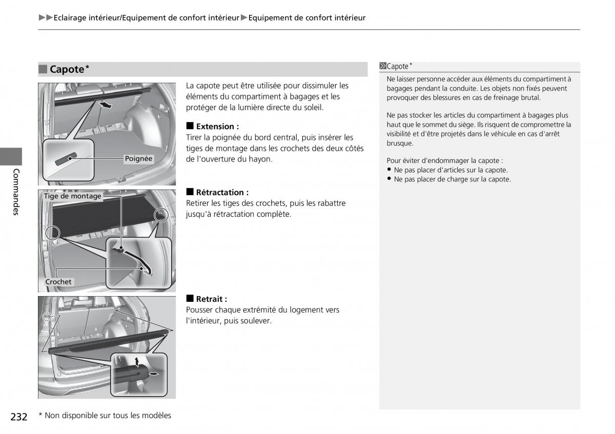 Honda CR V IV 4 manuel du proprietaire / page 233