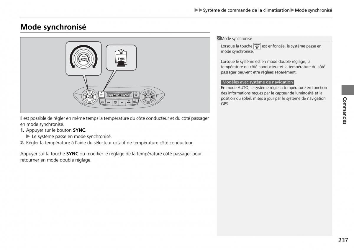 Honda CR V IV 4 manuel du proprietaire / page 238