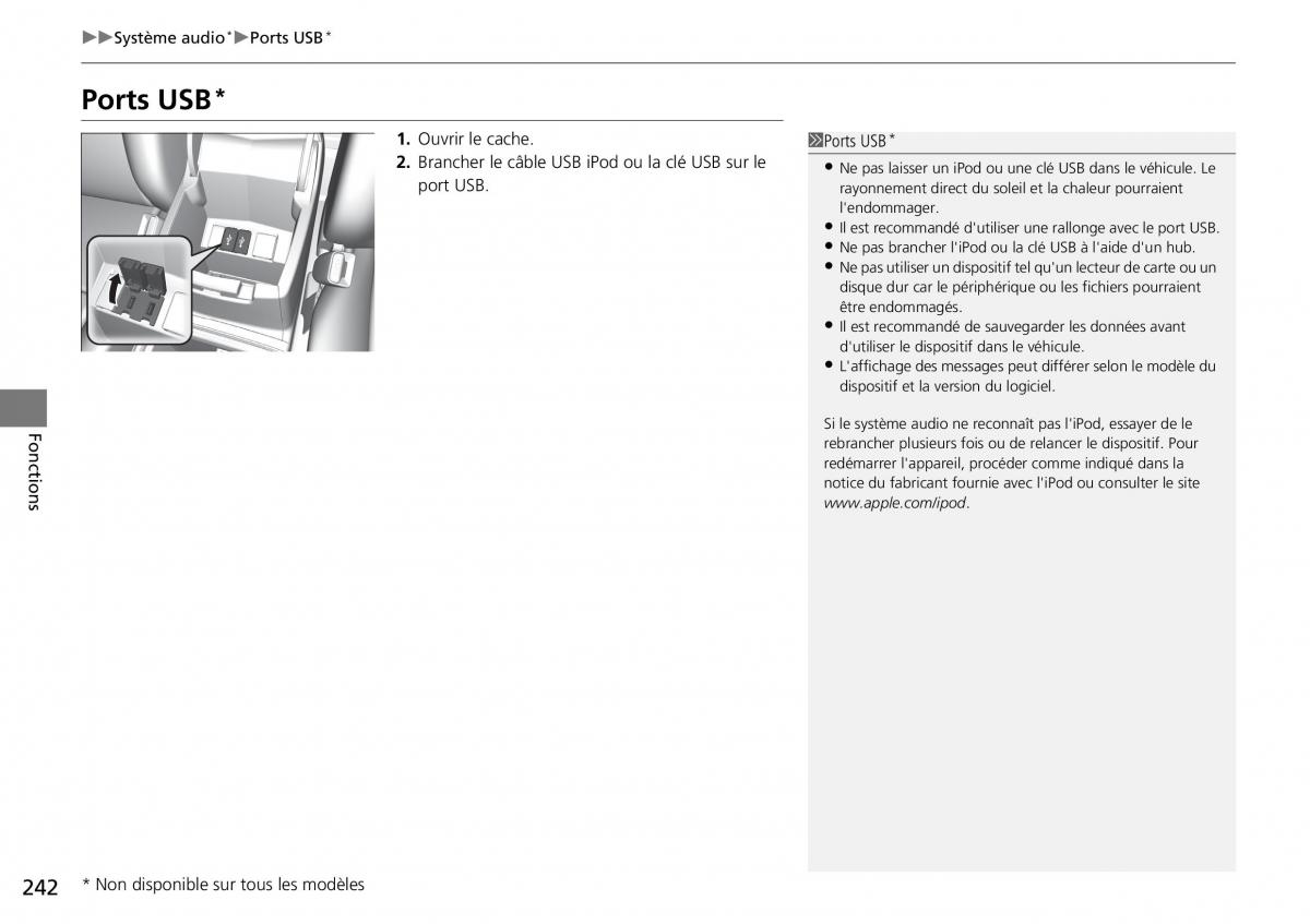 Honda CR V IV 4 manuel du proprietaire / page 243