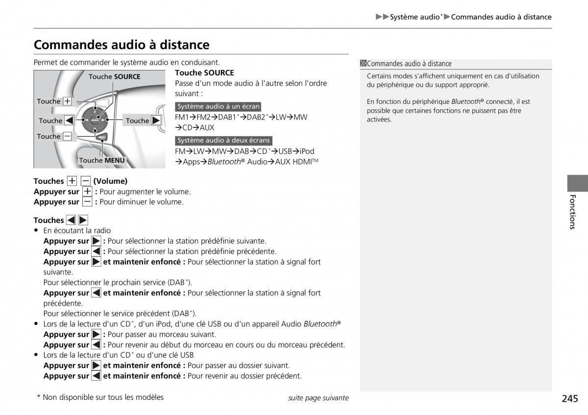 Honda CR V IV 4 manuel du proprietaire / page 246