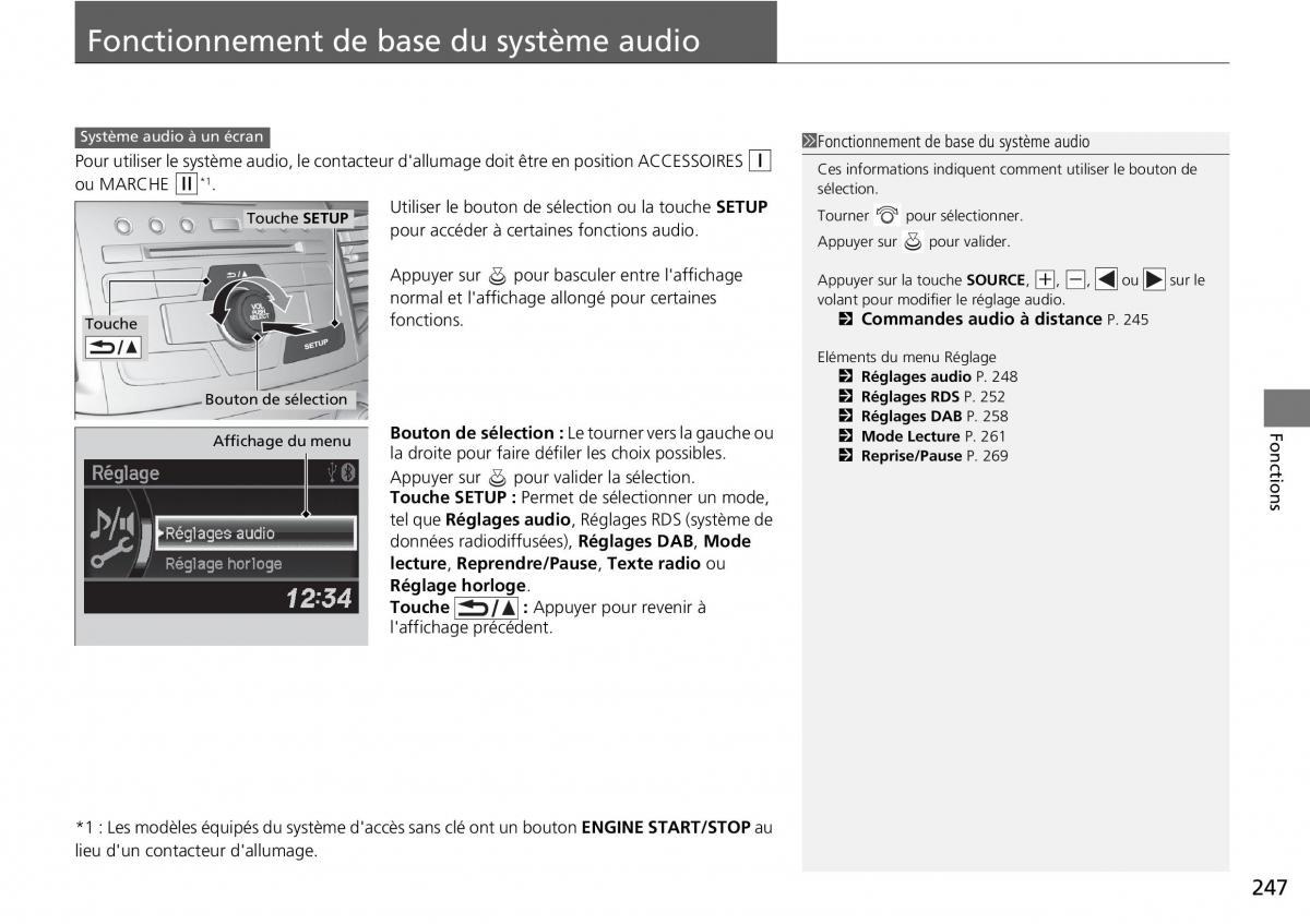 Honda CR V IV 4 manuel du proprietaire / page 248