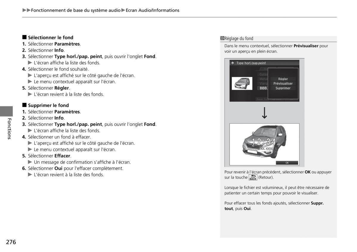 Honda CR V IV 4 manuel du proprietaire / page 277