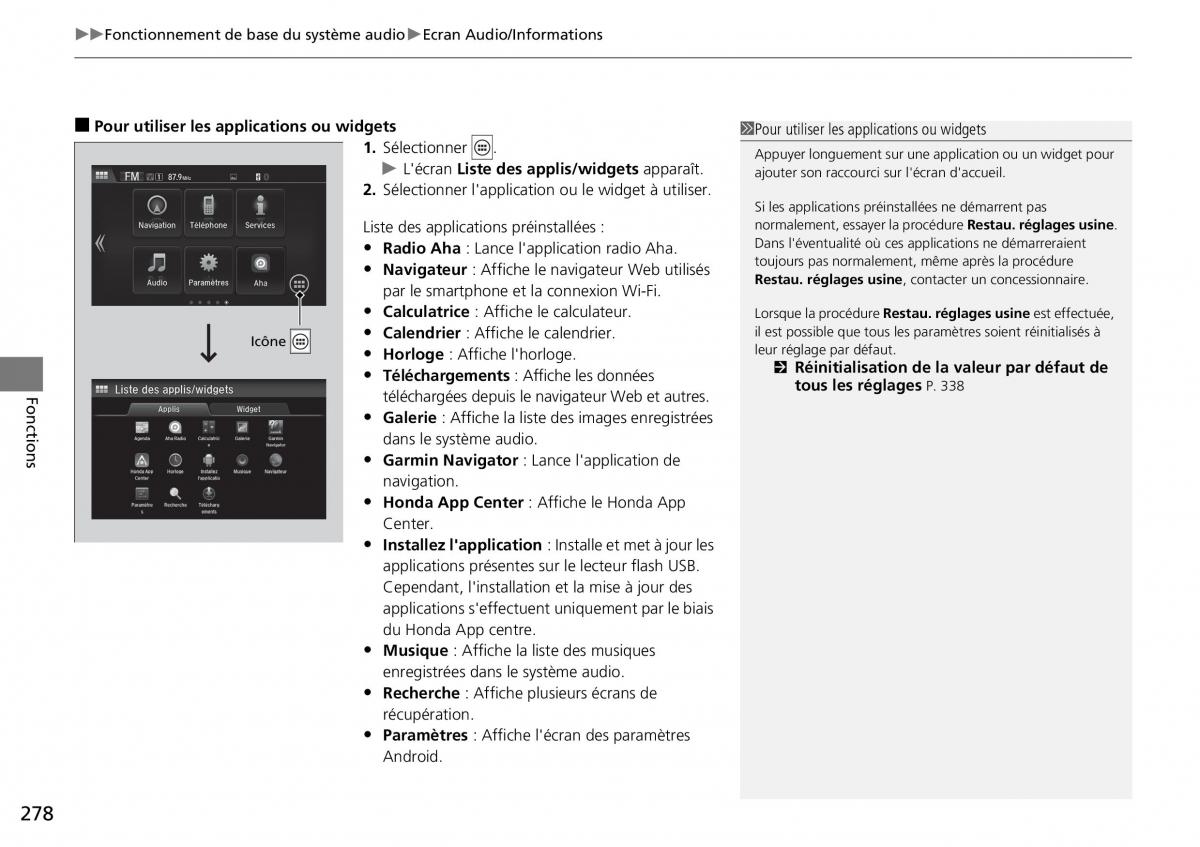 Honda CR V IV 4 manuel du proprietaire / page 279