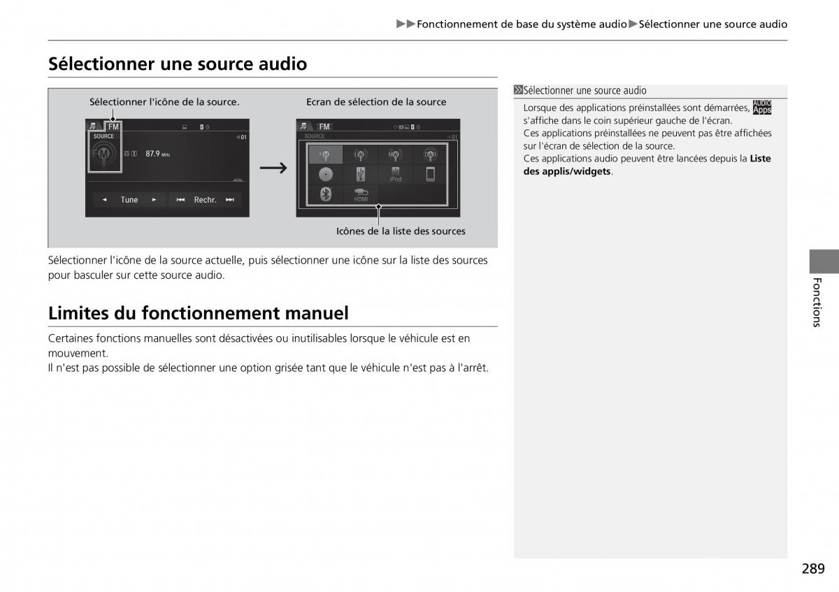 Honda CR V IV 4 manuel du proprietaire / page 290