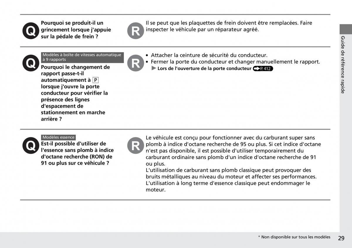 Honda CR V IV 4 manuel du proprietaire / page 30