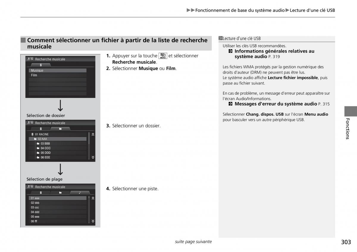 Honda CR V IV 4 manuel du proprietaire / page 304