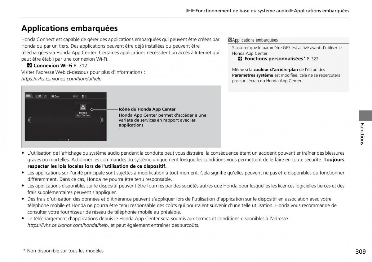 Honda CR V IV 4 manuel du proprietaire / page 310