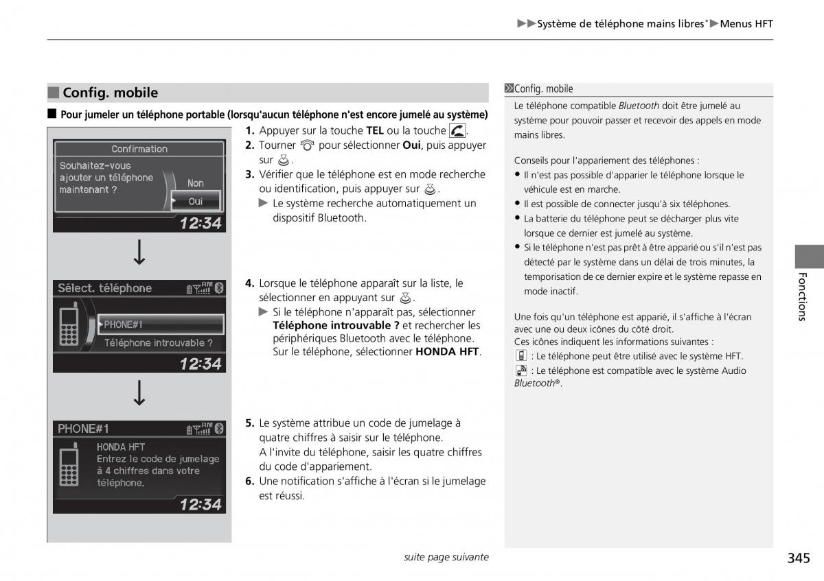 Honda CR V IV 4 manuel du proprietaire / page 346