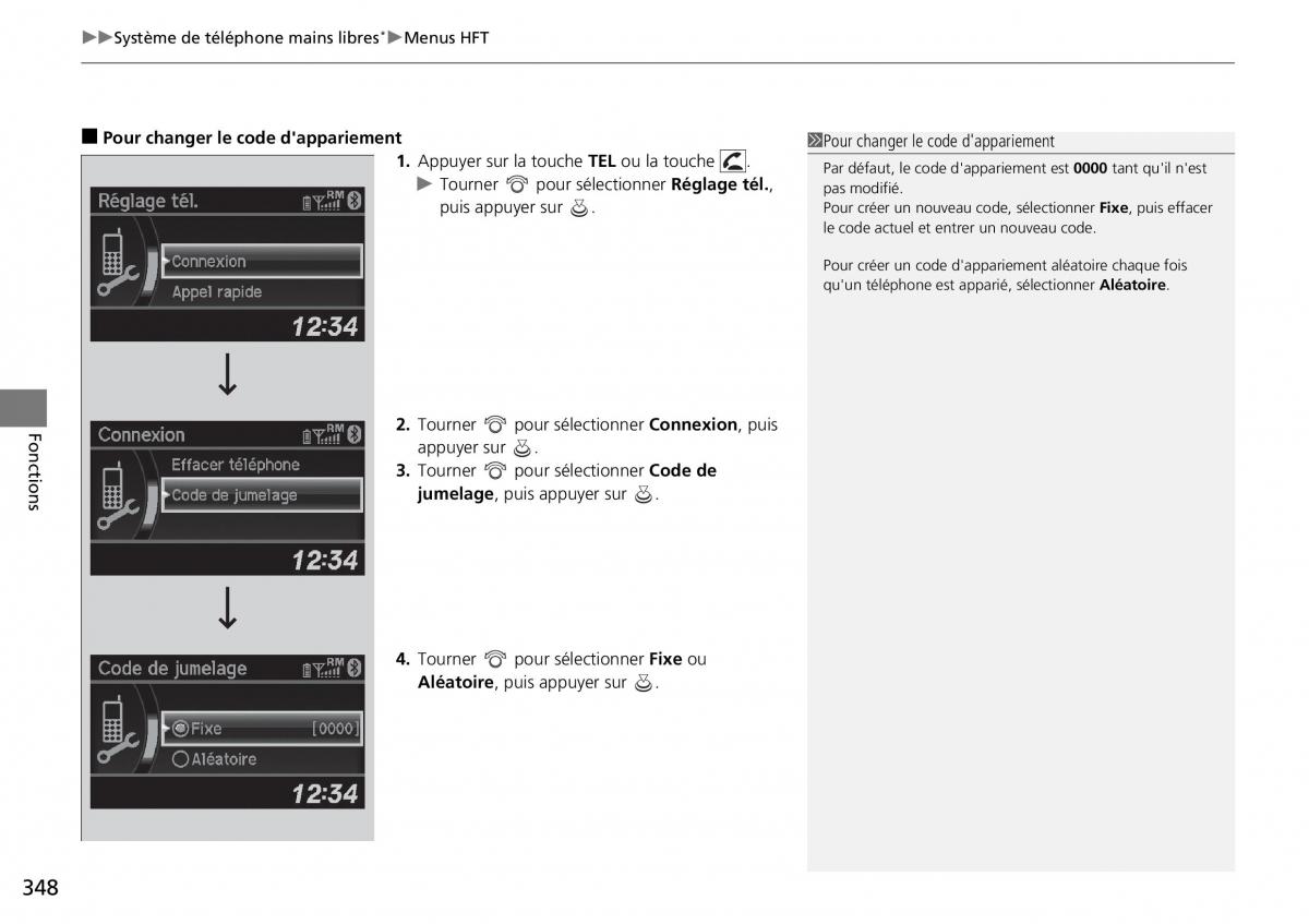 Honda CR V IV 4 manuel du proprietaire / page 349