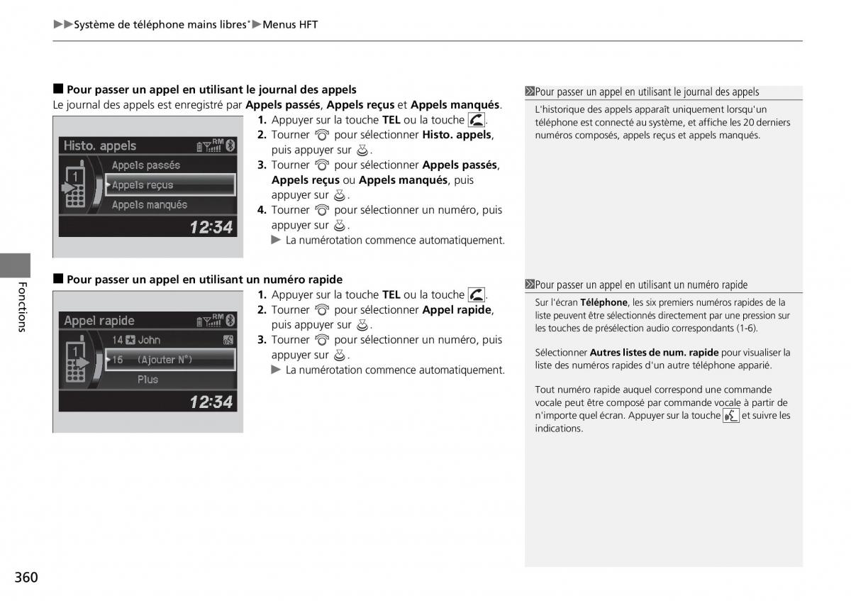 Honda CR V IV 4 manuel du proprietaire / page 361