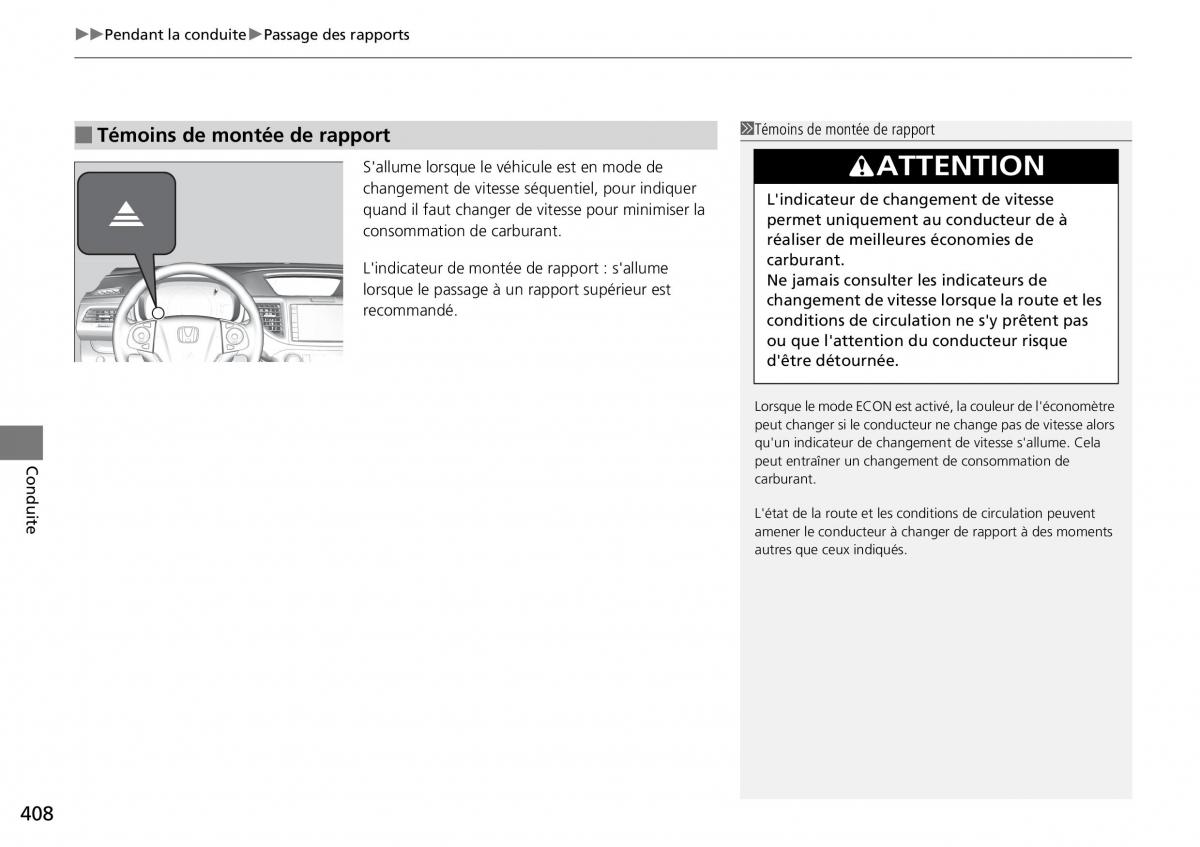 Honda CR V IV 4 manuel du proprietaire / page 409