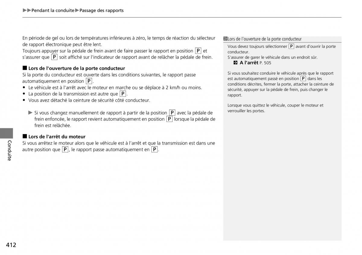 Honda CR V IV 4 manuel du proprietaire / page 413