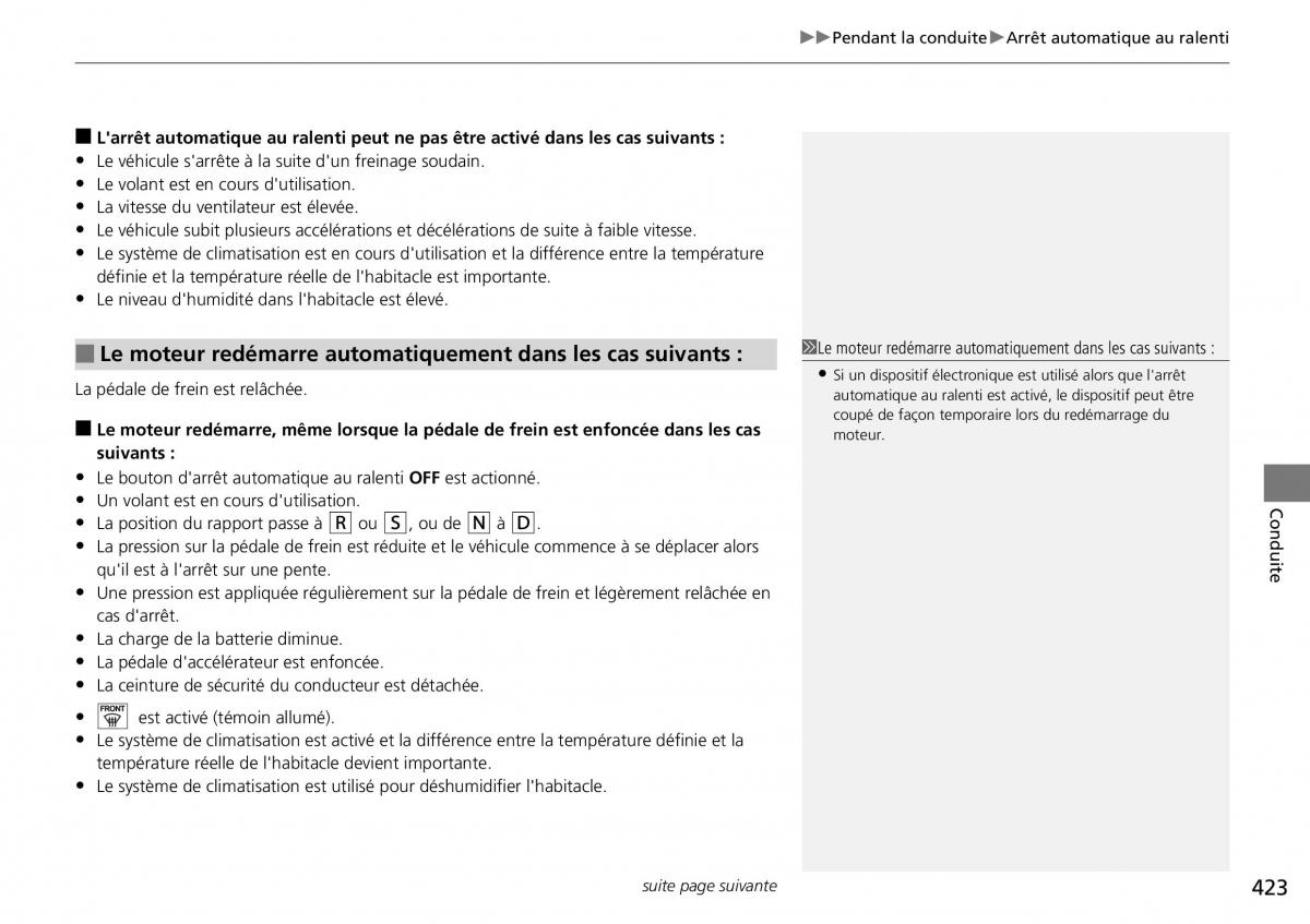 Honda CR V IV 4 manuel du proprietaire / page 424