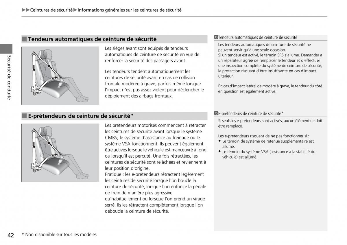 Honda CR V IV 4 manuel du proprietaire / page 43