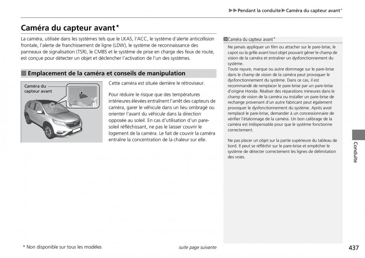 Honda CR V IV 4 manuel du proprietaire / page 438