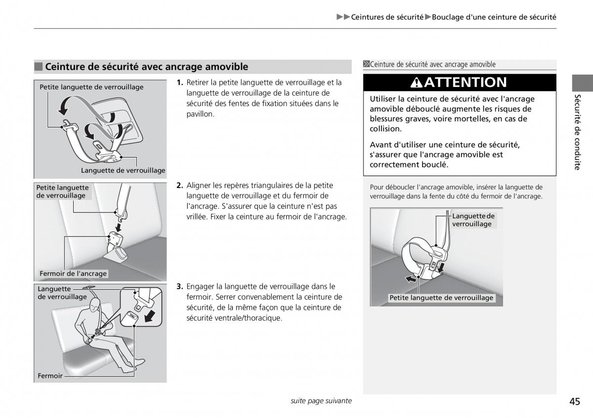 Honda CR V IV 4 manuel du proprietaire / page 46