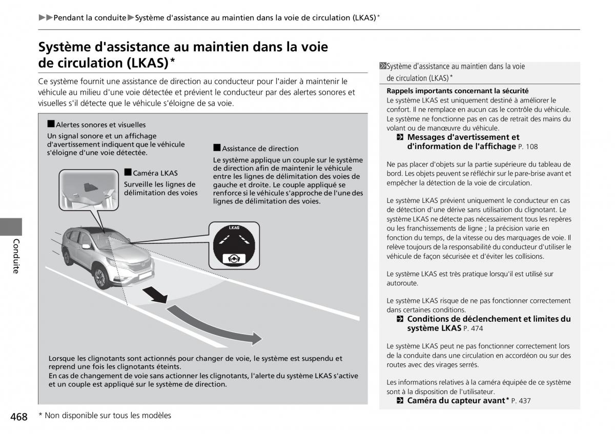 Honda CR V IV 4 manuel du proprietaire / page 469