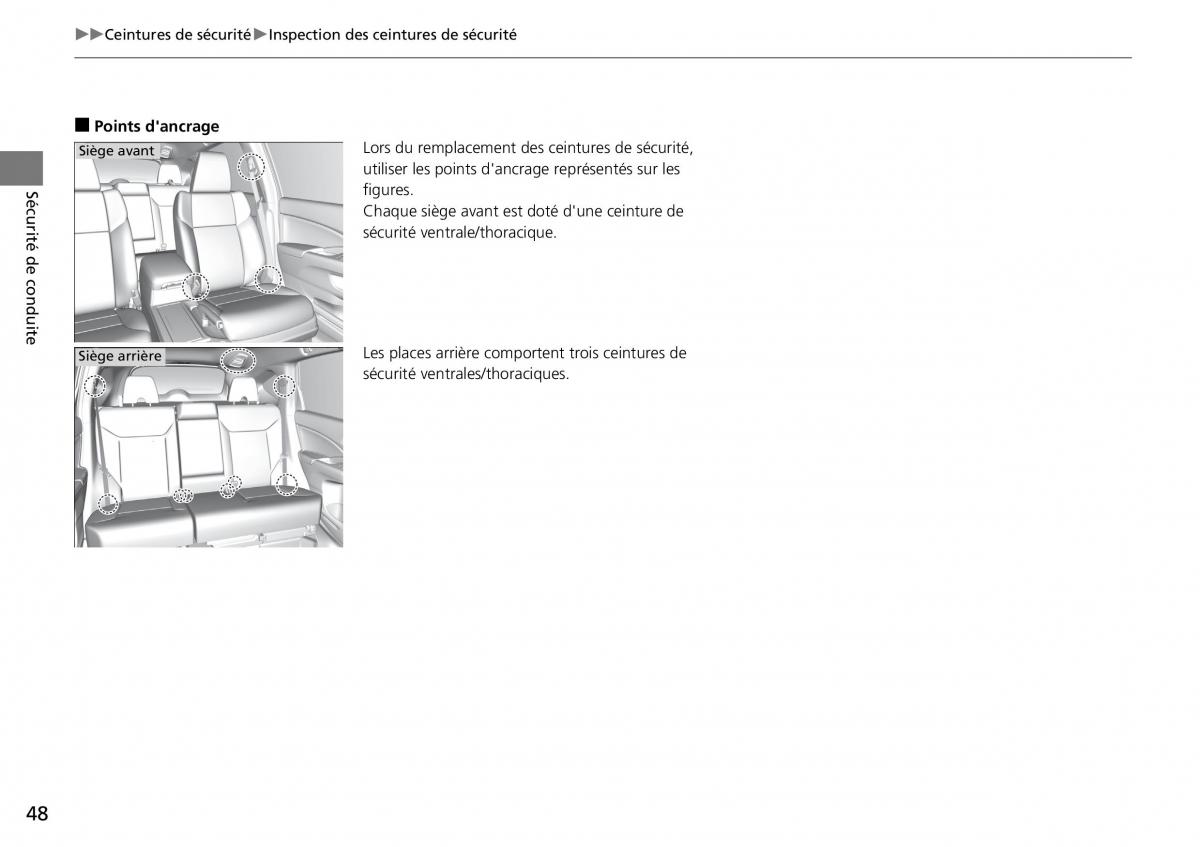 Honda CR V IV 4 manuel du proprietaire / page 49