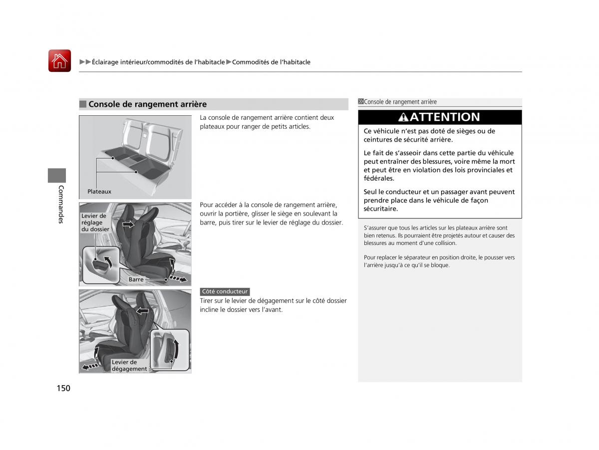 Honda CR Z manuel du proprietaire / page 151