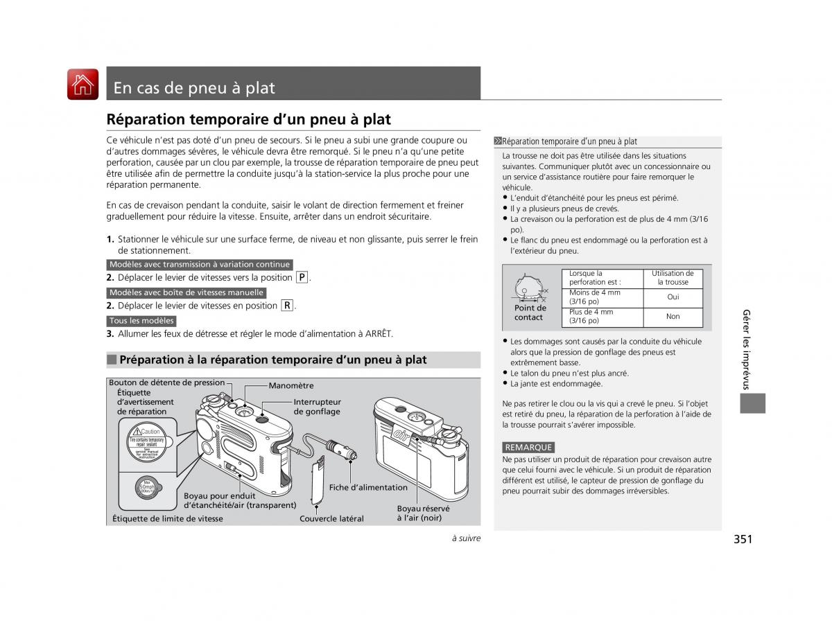 Honda CR Z manuel du proprietaire / page 352