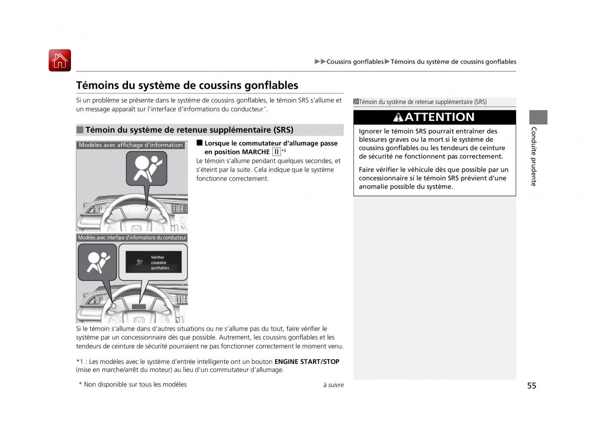 Honda Civic X 10 manuel du proprietaire / page 56