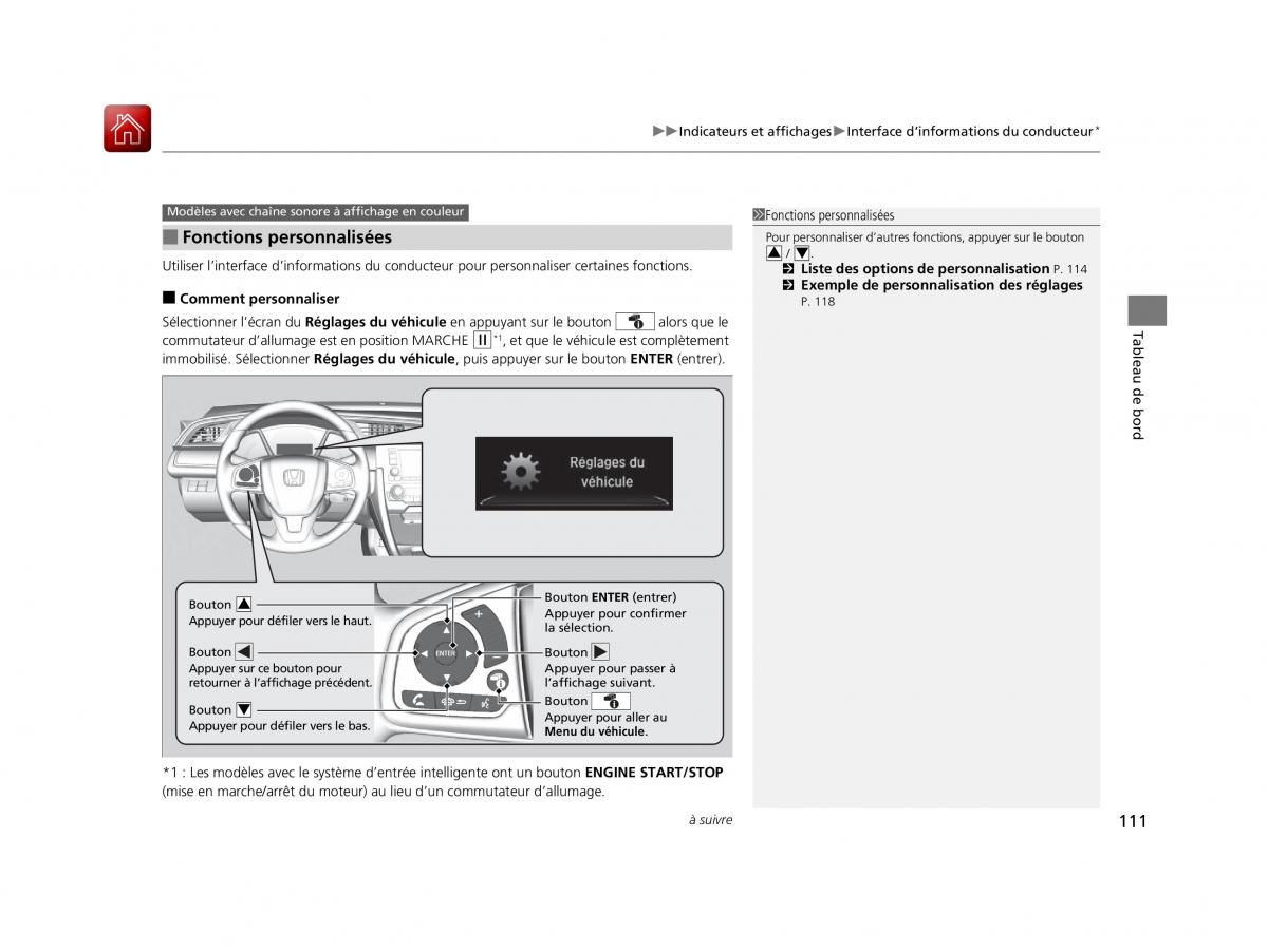 Honda Civic X 10 manuel du proprietaire / page 112