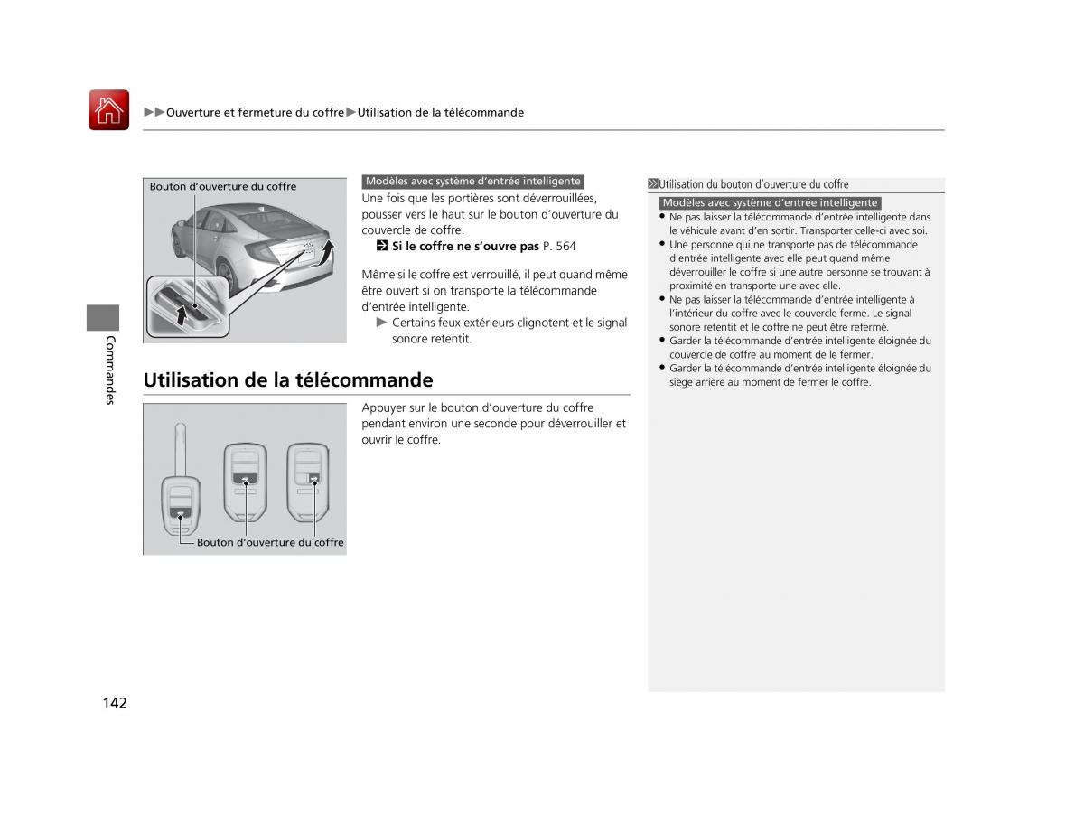 Honda Civic X 10 manuel du proprietaire / page 143