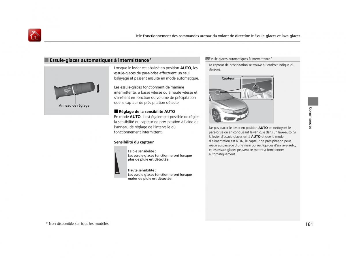 Honda Civic X 10 manuel du proprietaire / page 162