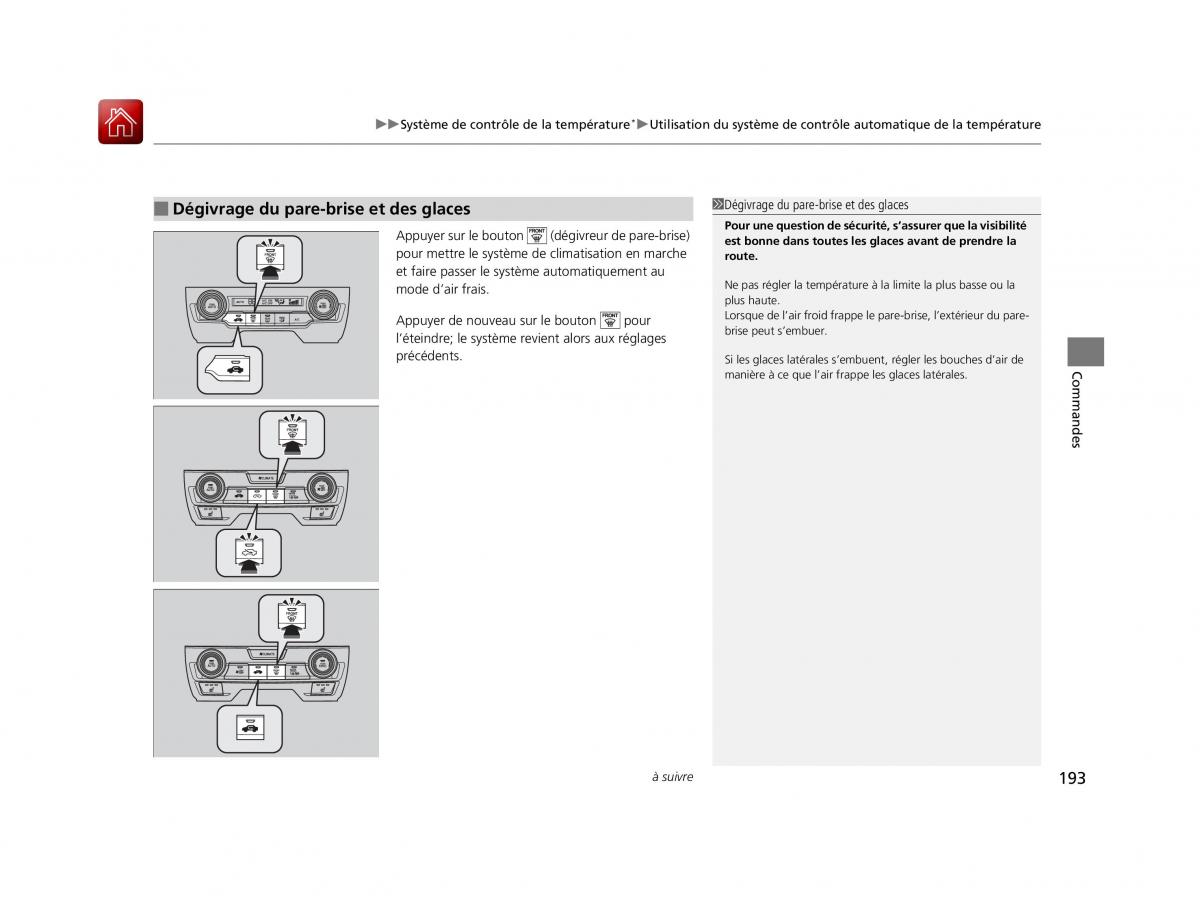 Honda Civic X 10 manuel du proprietaire / page 194