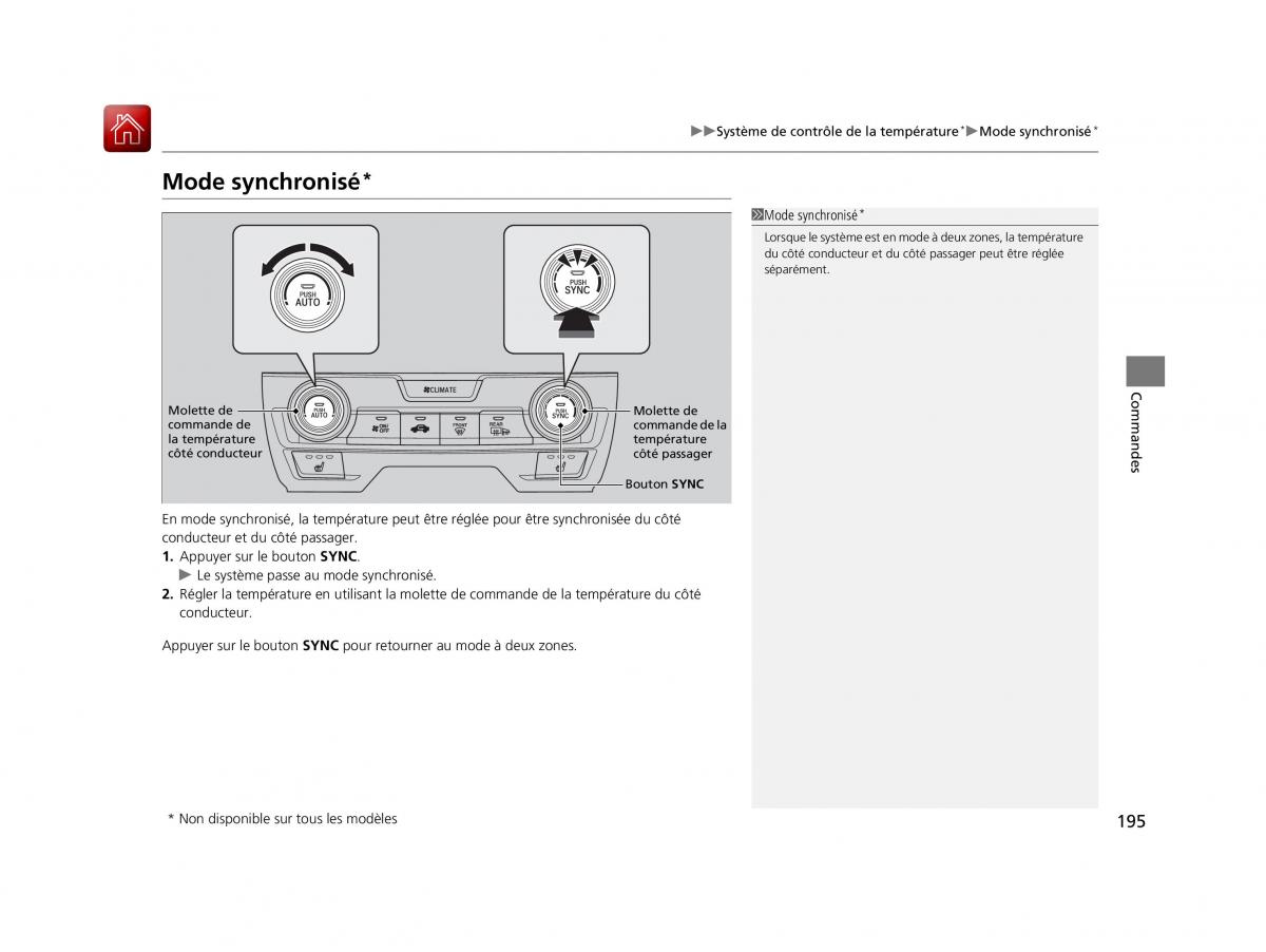 Honda Civic X 10 manuel du proprietaire / page 196