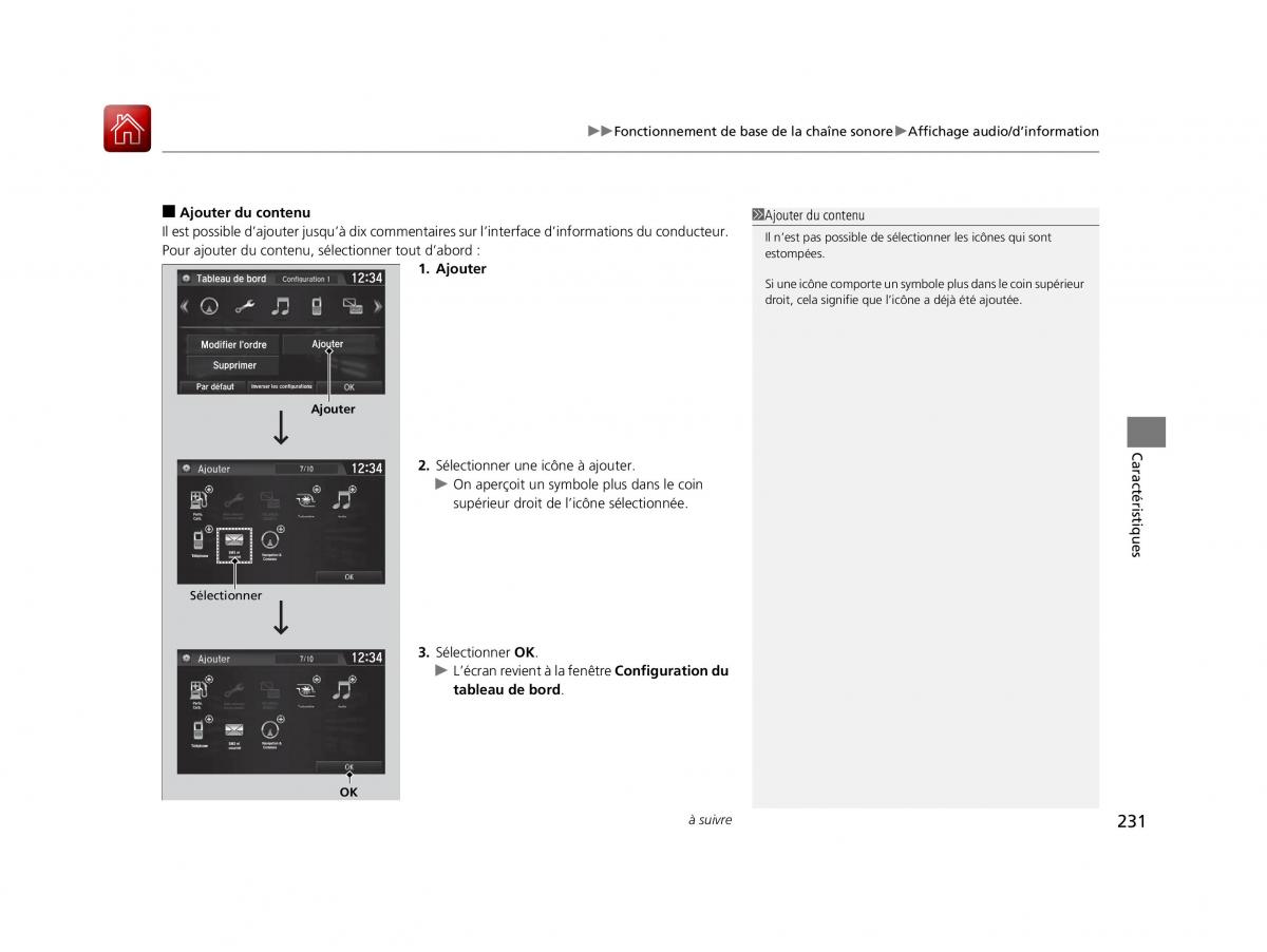 Honda Civic X 10 manuel du proprietaire / page 232