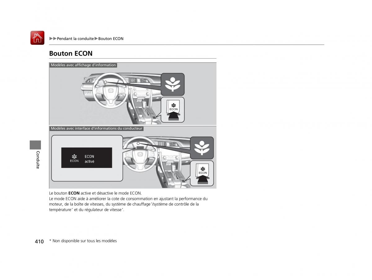 Honda Civic X 10 manuel du proprietaire / page 411