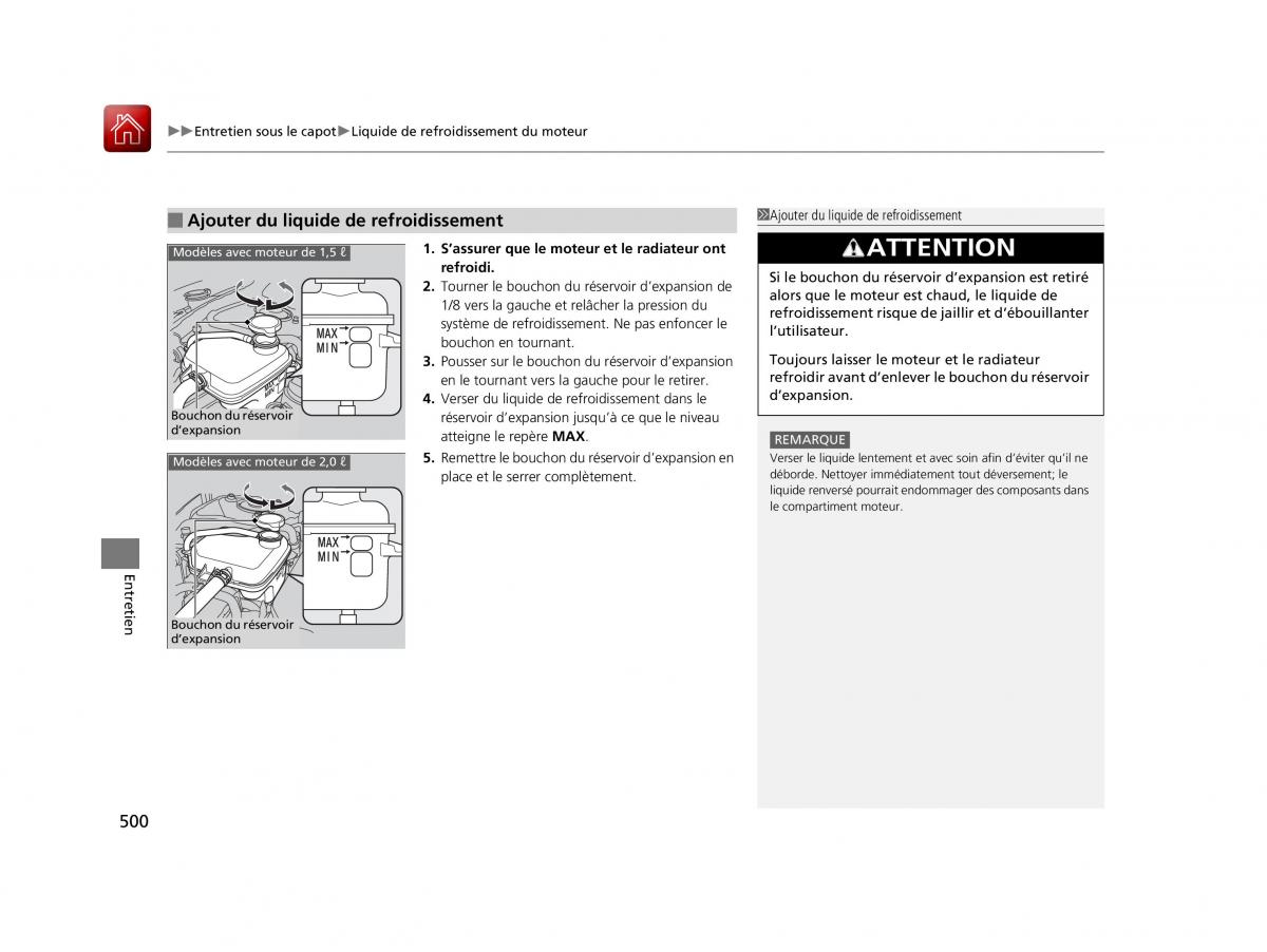 Honda Civic X 10 manuel du proprietaire / page 501