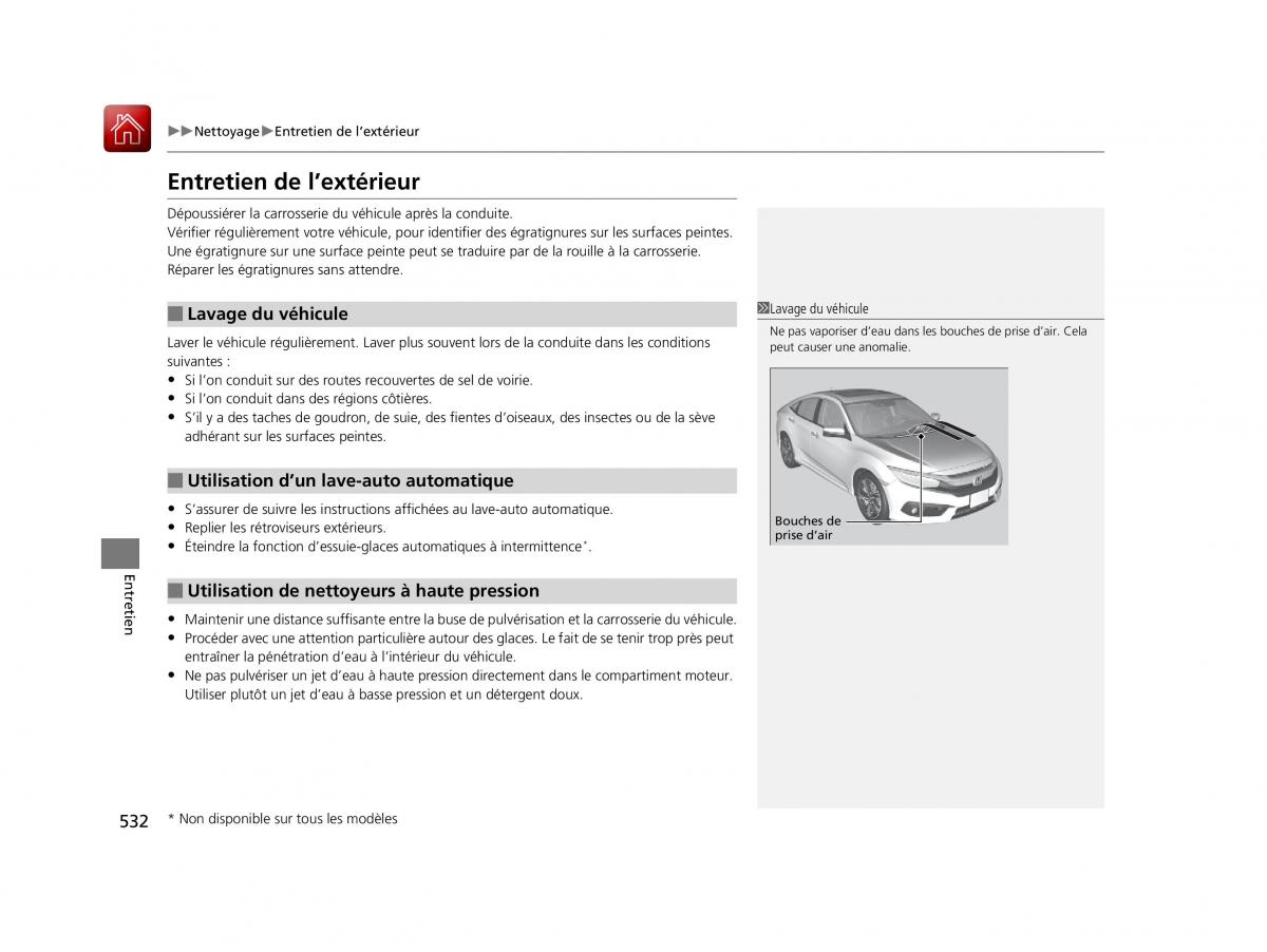 Honda Civic X 10 manuel du proprietaire / page 533