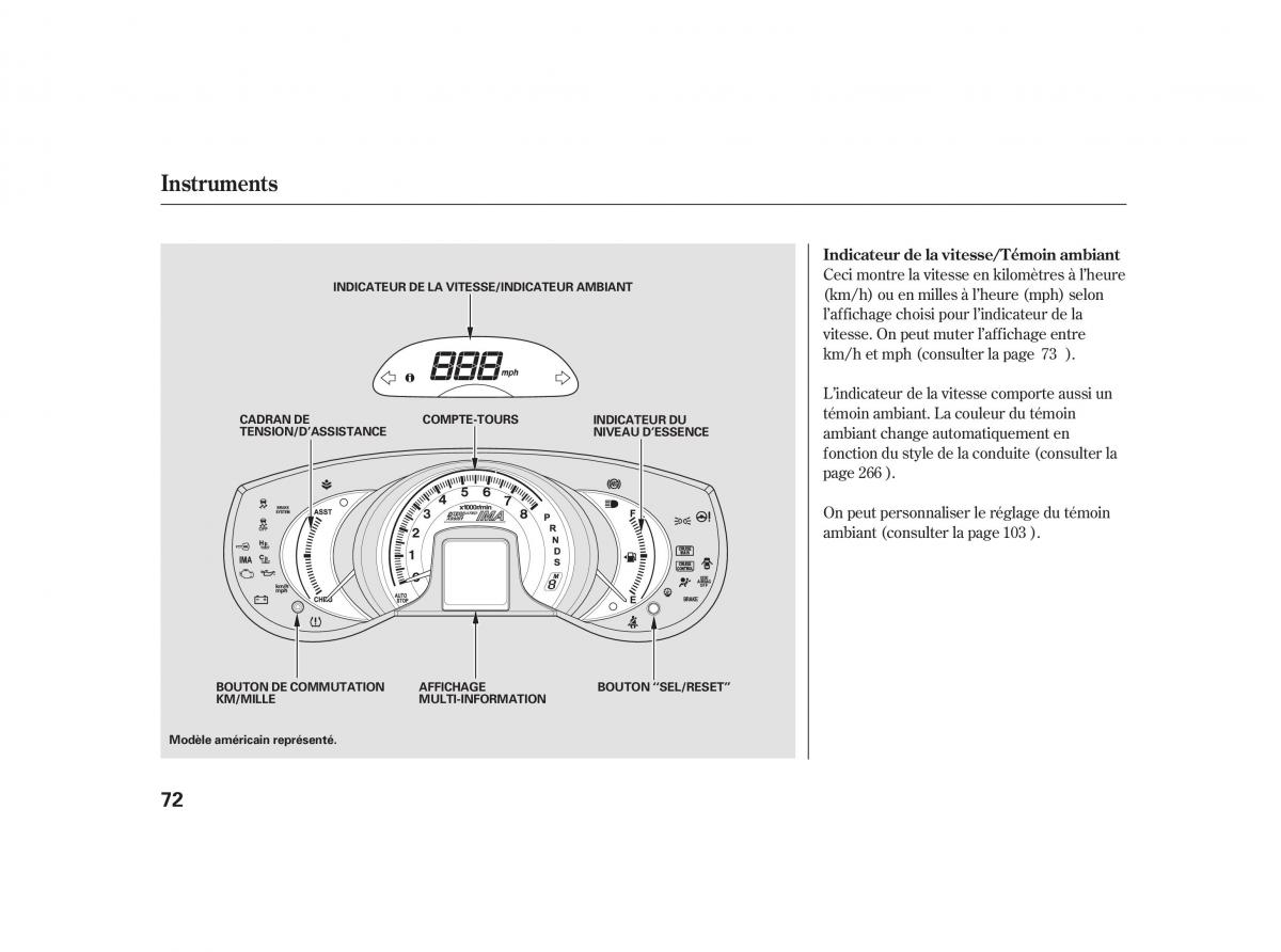 Honda Insight II 2 manuel du proprietaire / page 76